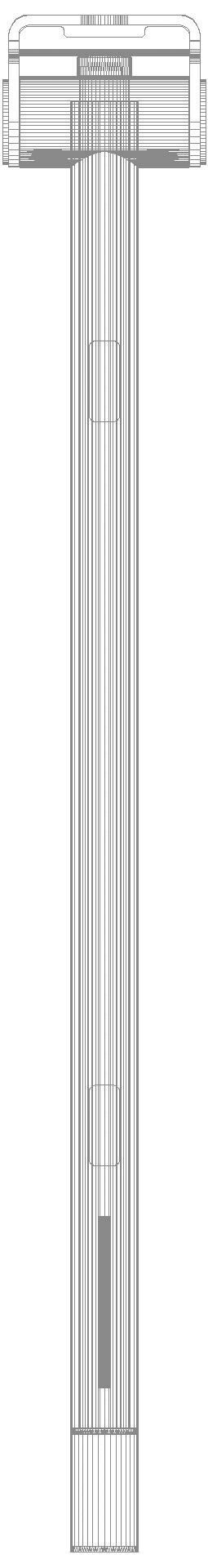 HEWI mob. SK-Griff Duo (A), PRH, L:750, PVD nickel gebü.