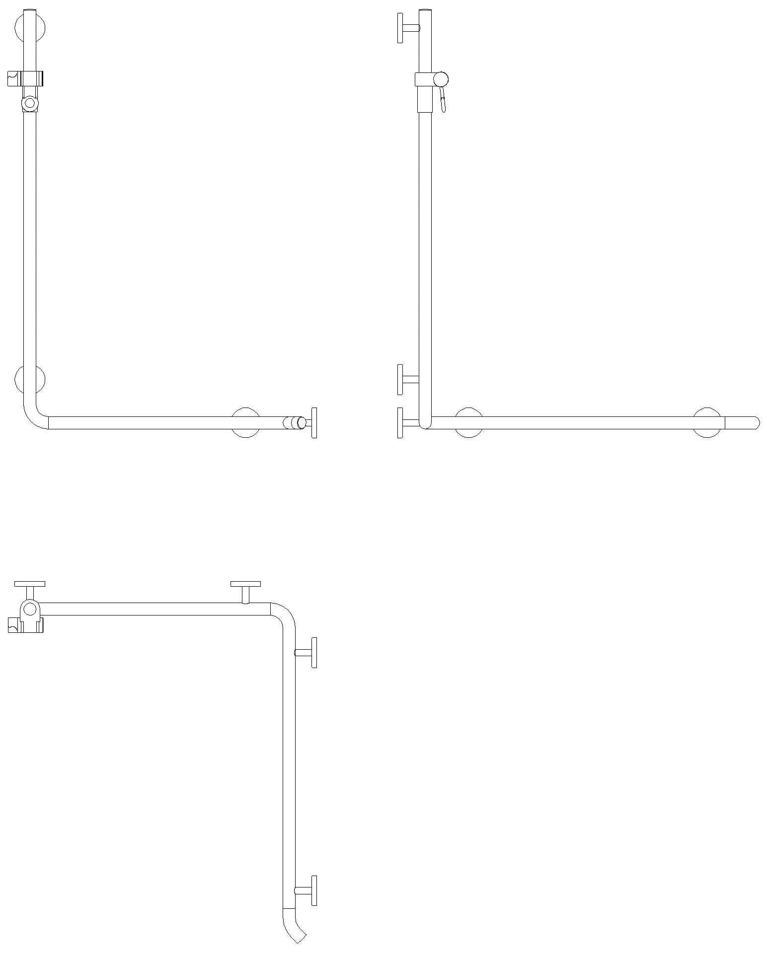 HEWI DUHA m.Br.H.St., AM1:1100, W1:762, W2:962,Br.H.in 98,Kst.,chr-optisch besch