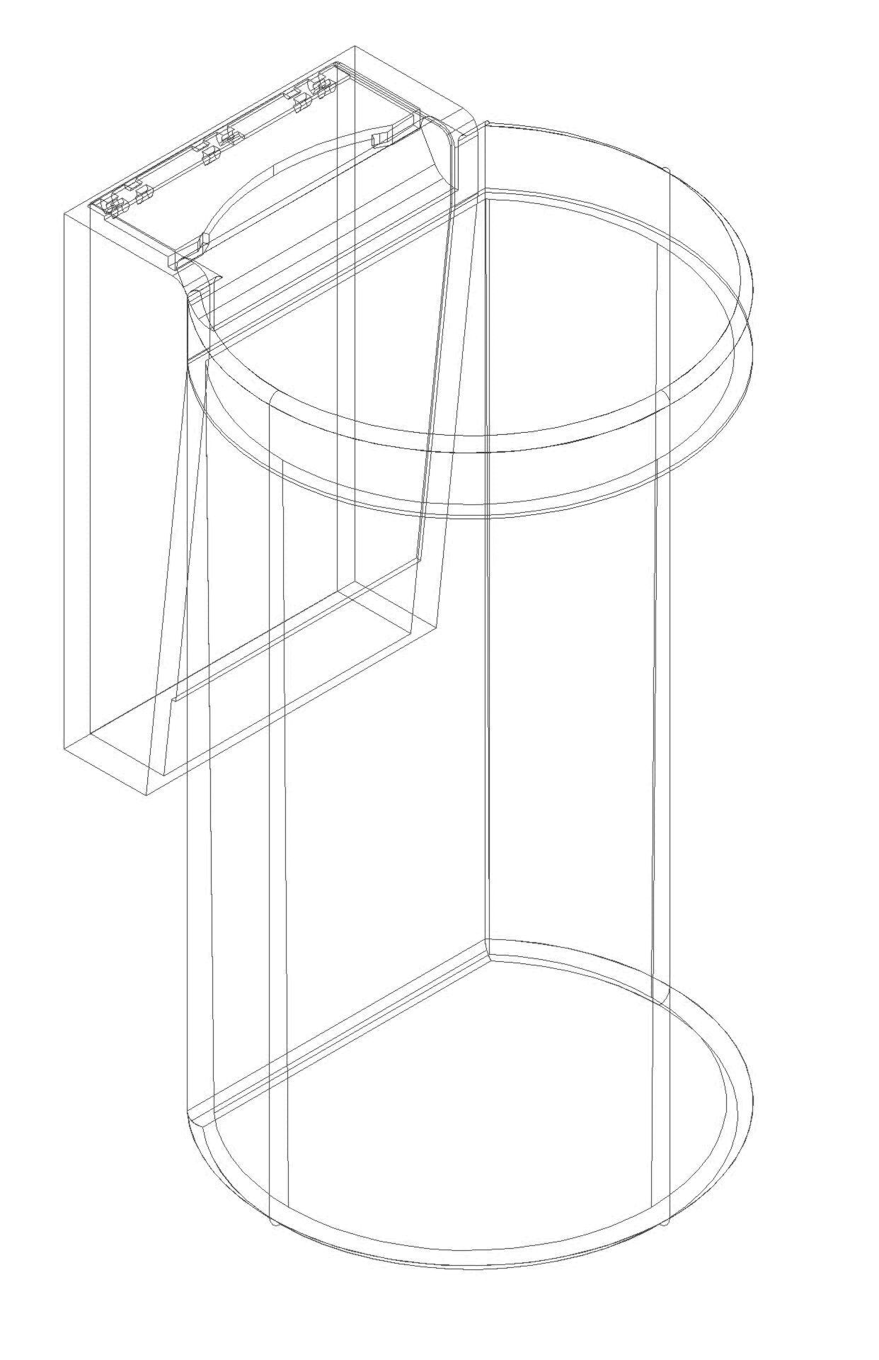 HEWI Abfallbehälter Ser 477, zur Kniebetätigung aquablau