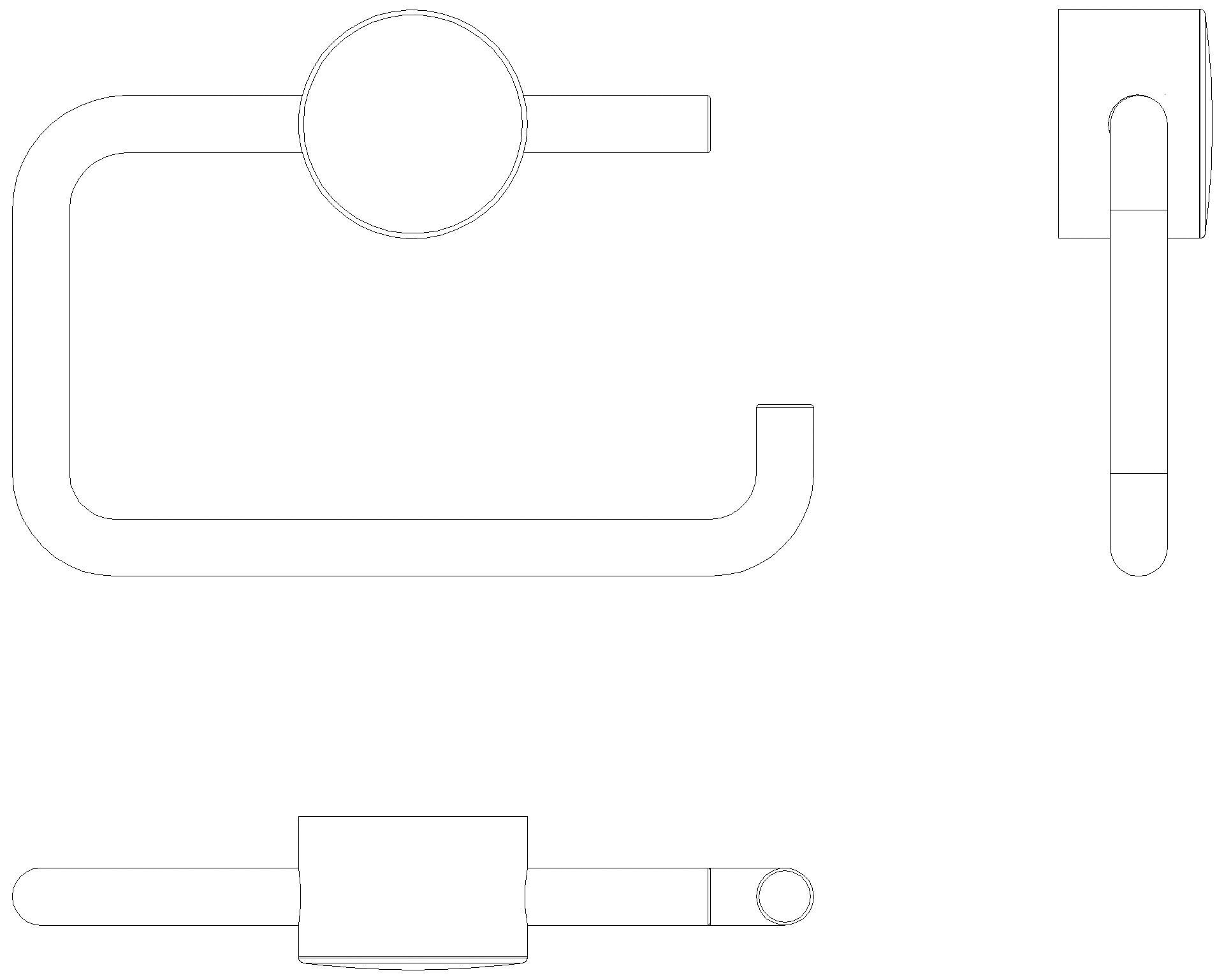 HEWI WC-Papierhalter System 815 Edst.,swm,Klebebef. schw tma