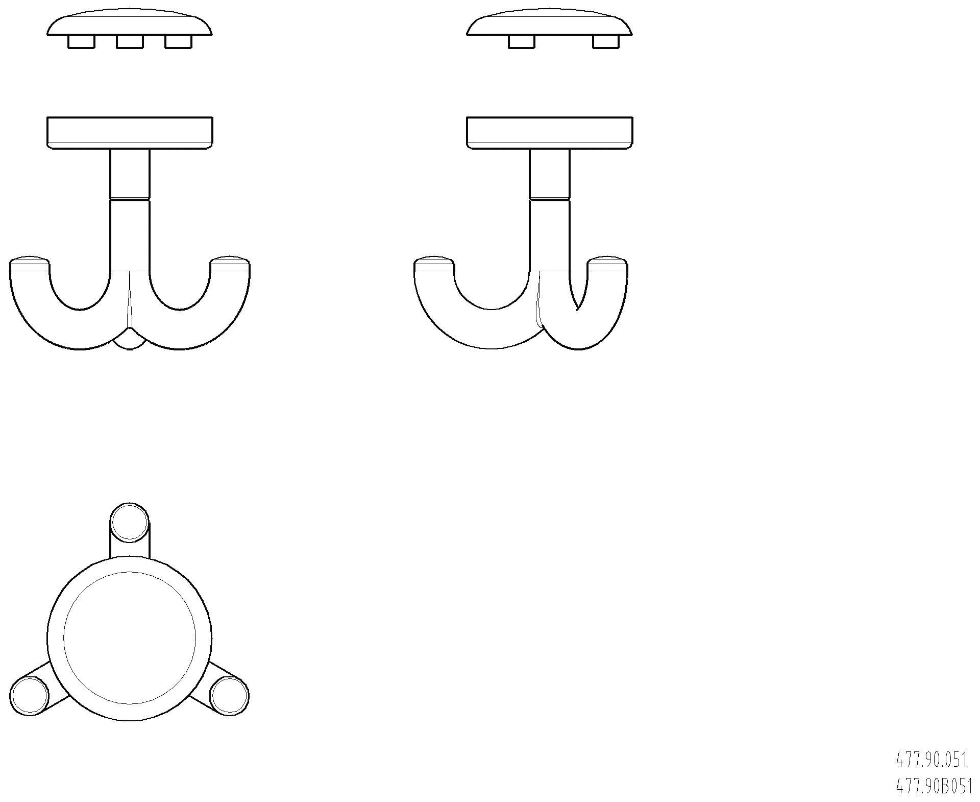 HEWI Dreifachhaken, m. Gegenplatte apfelgrün