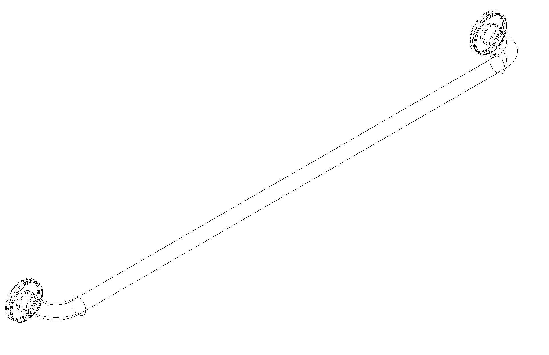 HEWI Badetuchhalter Ser 477 BA1.1, d:33mm AM:1000mm koralle