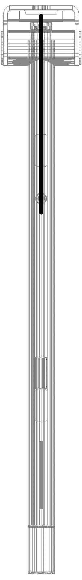 HEWI SK-Griff Duo (A),re,PRH,700,WC- Spül/FKT(E-Ausf.),plvb schw tma