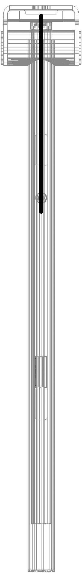HEWI SK-Griff Duo (A), li, 700, WC-Spül/ FKT(E-Ausf.),PVD messing gebü.