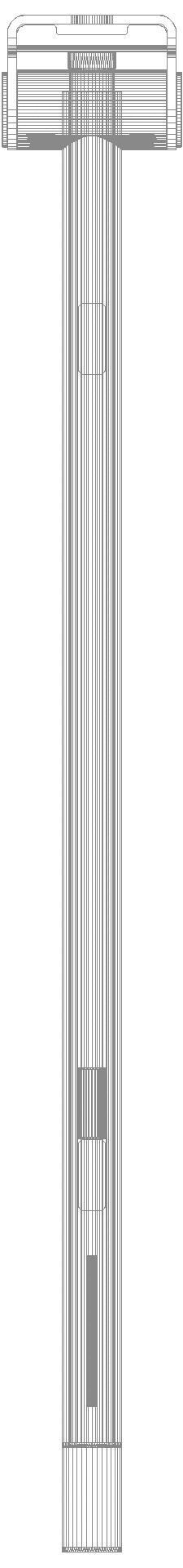 HEWI SK-Griff Duo (A), re, PRH, 850, WC-Spül(Funk), PVD messing gebü.