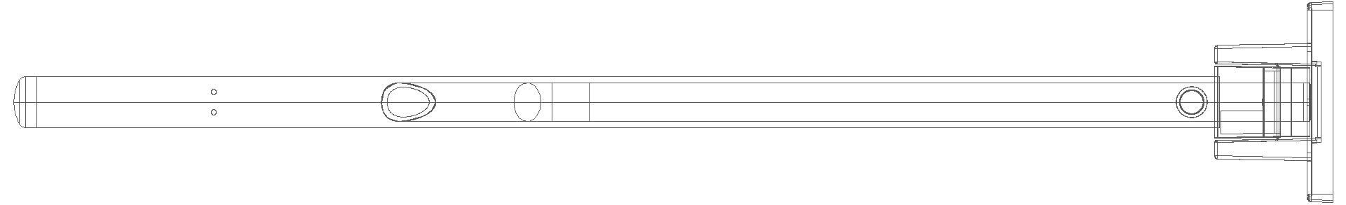HEWI SK-Griff Duo, mobil, L:850, Kst., rund, chromoptisch beschichtet