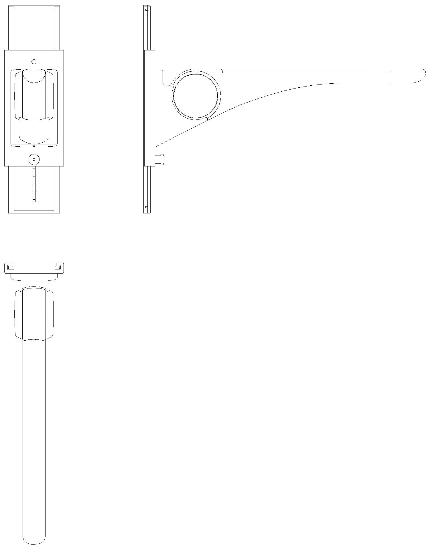 HEWI Stützklappgriff Basic,700 mm mit Höhenverstellung anthr hgl-wem
