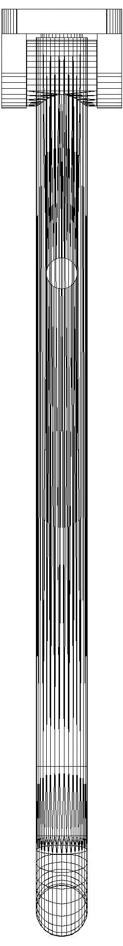 HEWI SK-Griff drehb. Ser 801, matt, L:600mm, Metallkern anthrazgr