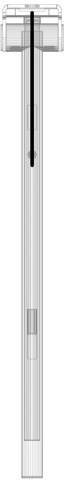 HEWI SK-Griff Duo (A), re, 750, WC-Spül (E-Ausf.),plvb weiß tiefmatt