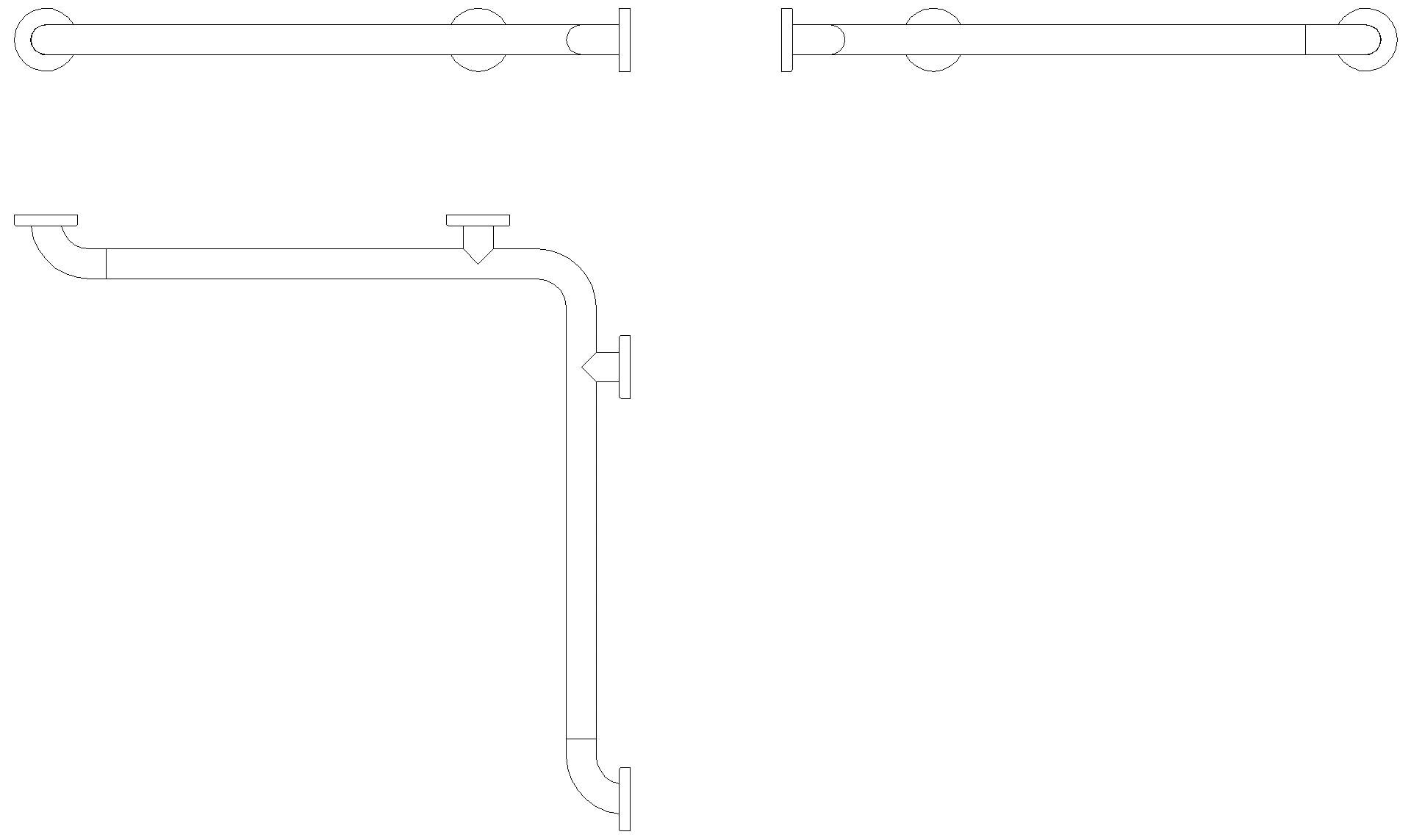 HEWI Dusch-, Wannenhandlauf (USA), matt, 25 1/2 x 25 1/2" reinweiß