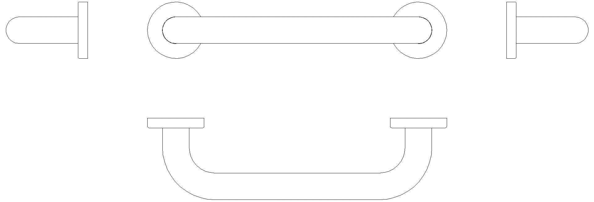 HEWI Haltegriff Ser 801, AM:300mm, Stützlast 300 kg lichtgrau