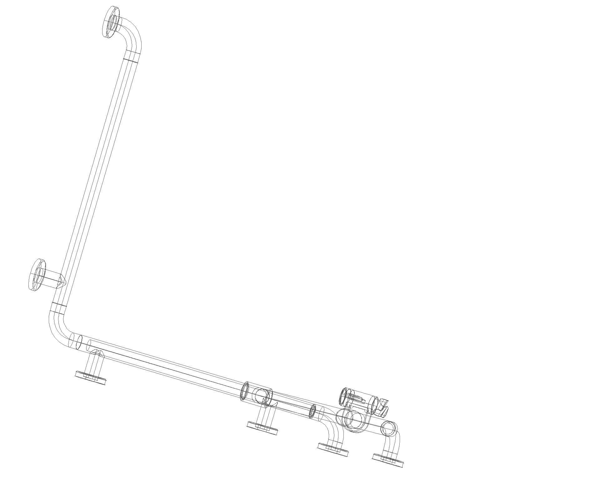HEWI DU-Wannenhdl. m.Br.H.St., AM1:1100,W1/2:762 stahlblau