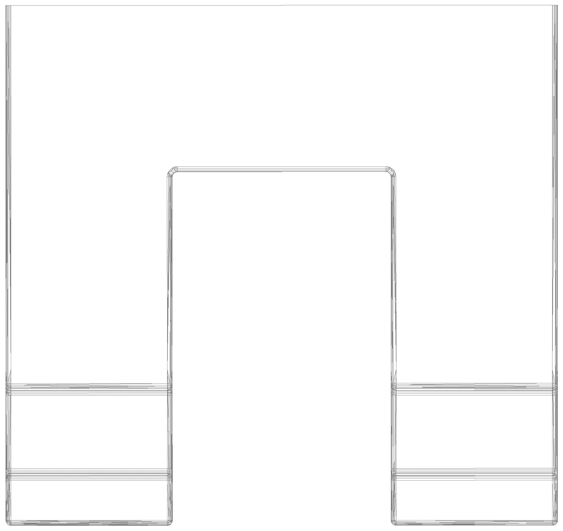 HEWI Doppelhaken Sys 100, chrom, Tiefe: 50mm