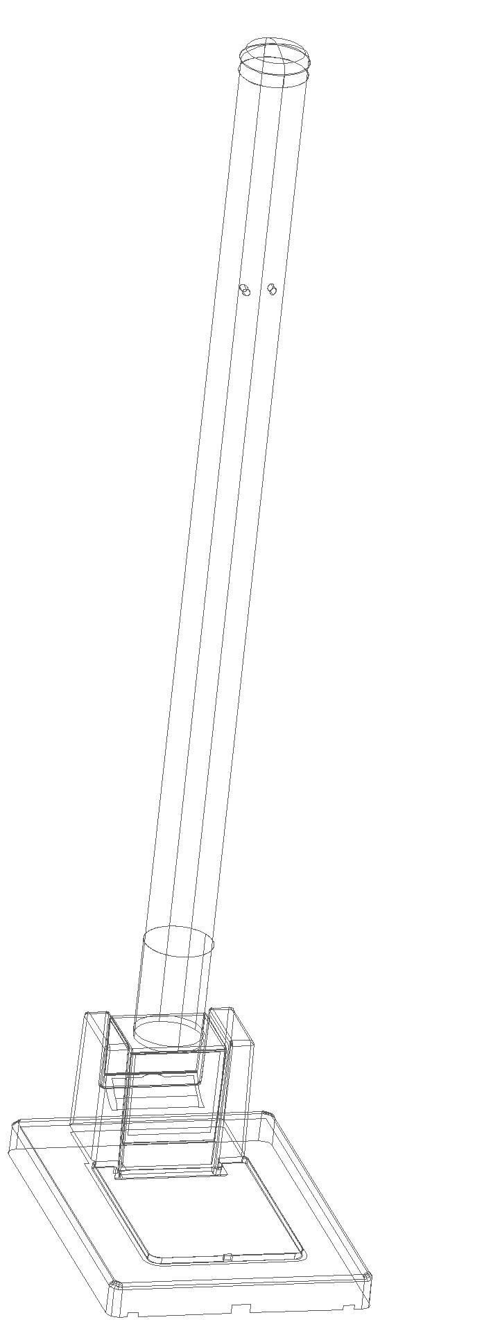 HEWI SK-Griff Mono, L:600mm, Kst., rund, chromoptisch beschichtet