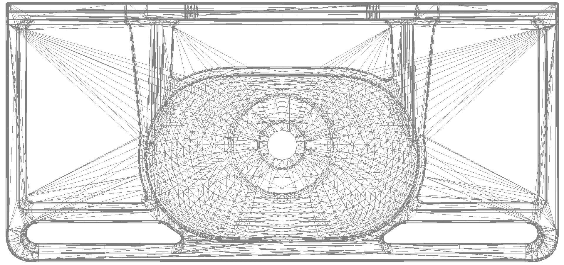 HEWI Waschtisch, Schwallkante, runde Mulde, 850x400mm, o.HL
