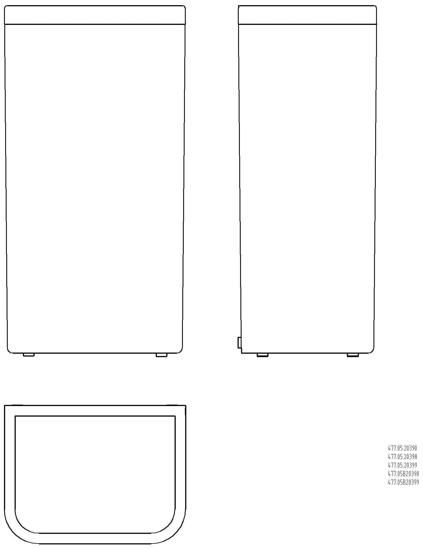 HEWI Papierabfallbehälter 60 l Korpus Fb 99, Rahmen maigrün