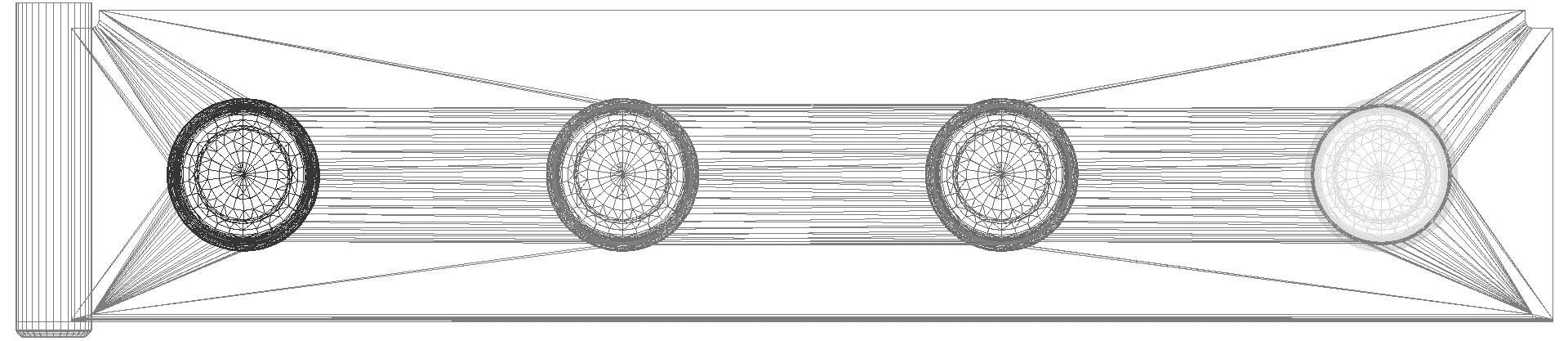 HEWI Erw.Set Zahnputzbecherleiste, 4 Plätze reinweiß