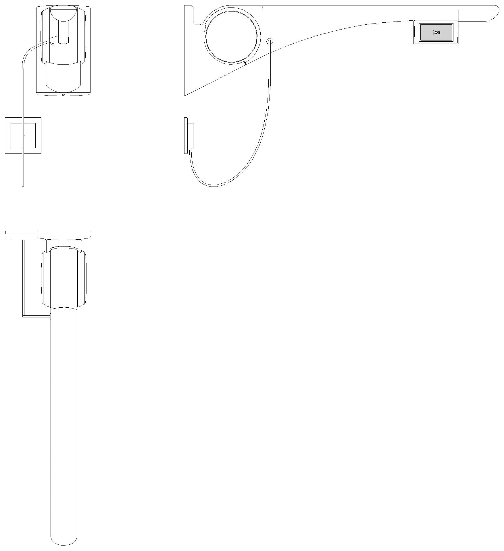 HEWI Stützklappgriff Basic,700 mm,links Funktaste(E-Ausf.) weiß hgl-atm