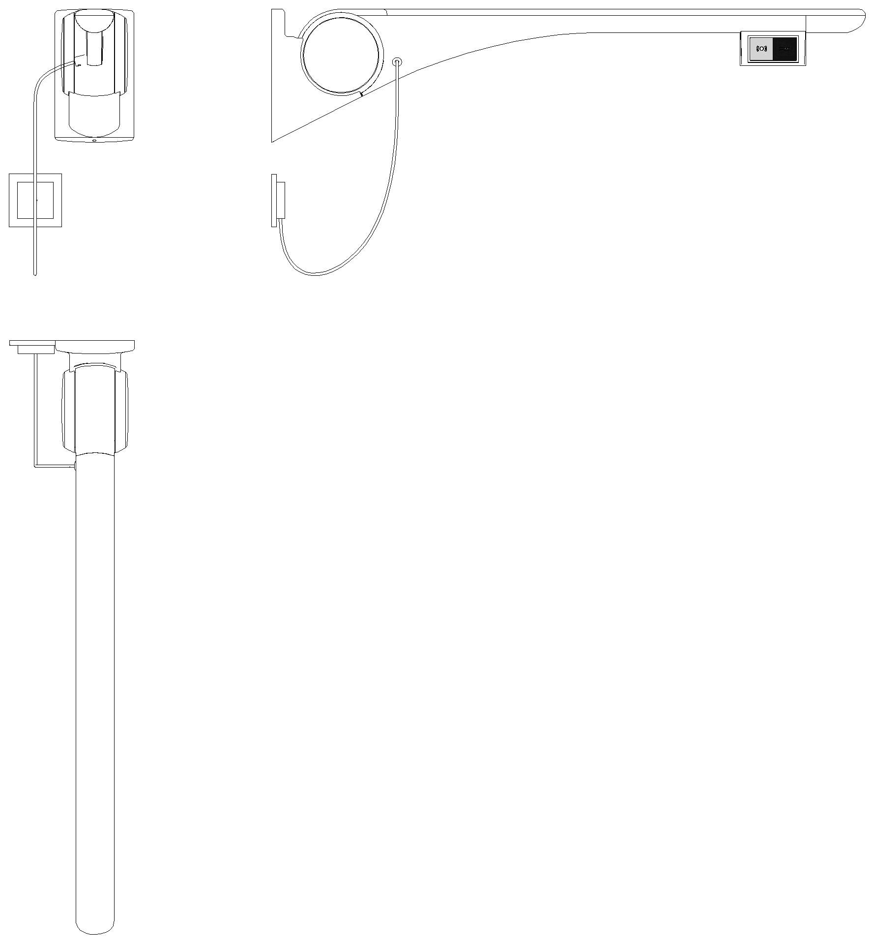 HEWI Stützklappgriff Basic,900 mm,links Spül/FT(E-Ausf.) weiß hgl-atm