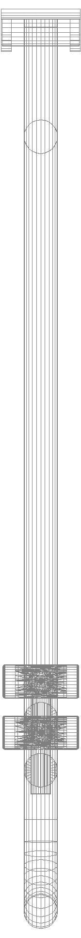 HEWI Stützklappgriff Ser 801, L:900mm, mit Bodenstütze signalweiß