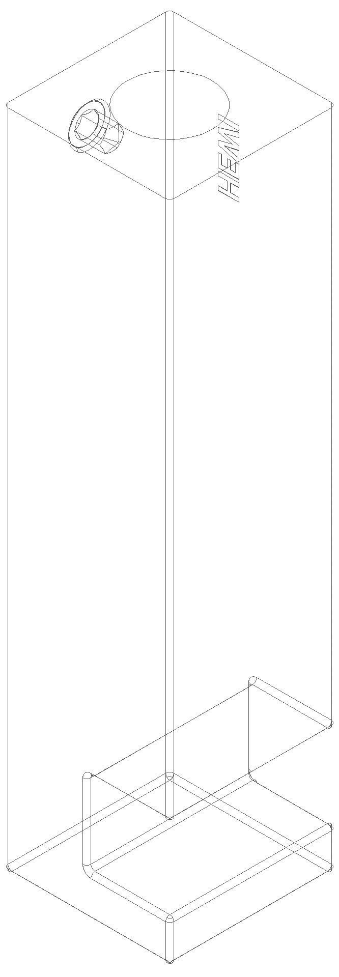 HEWI Haken Sys 100, chrom, Tiefe: 80mm