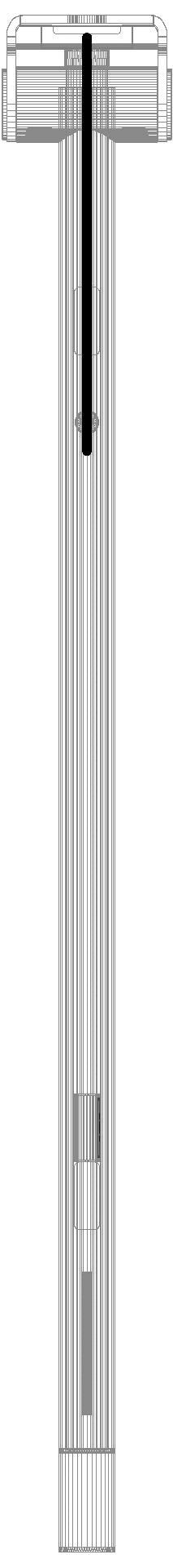 HEWI SK-Griff Duo (A),re,PRH,900,WC- Spül/FKT(E-Ausf.)PVD messing gebü.