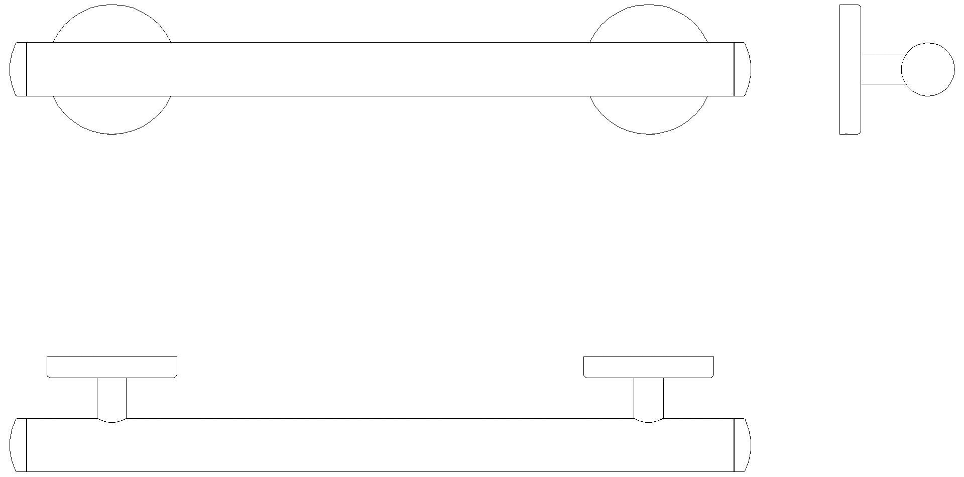 HEWI Haltegriff (USA) System 800K Länge 18 inch reinweiß