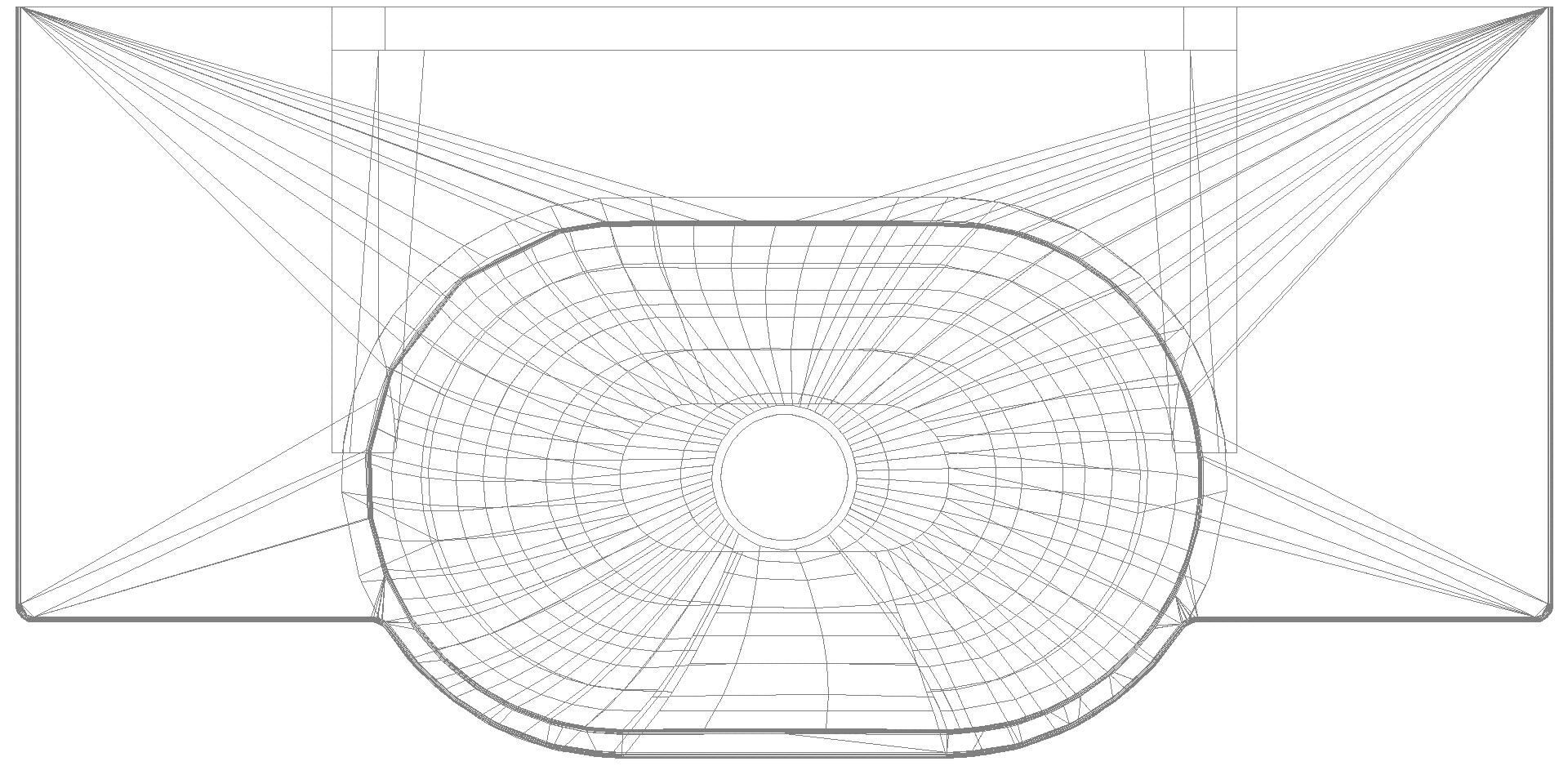HEWI Waschtisch, 850 x 415mm, o. Überlauf, o. Hahnloch