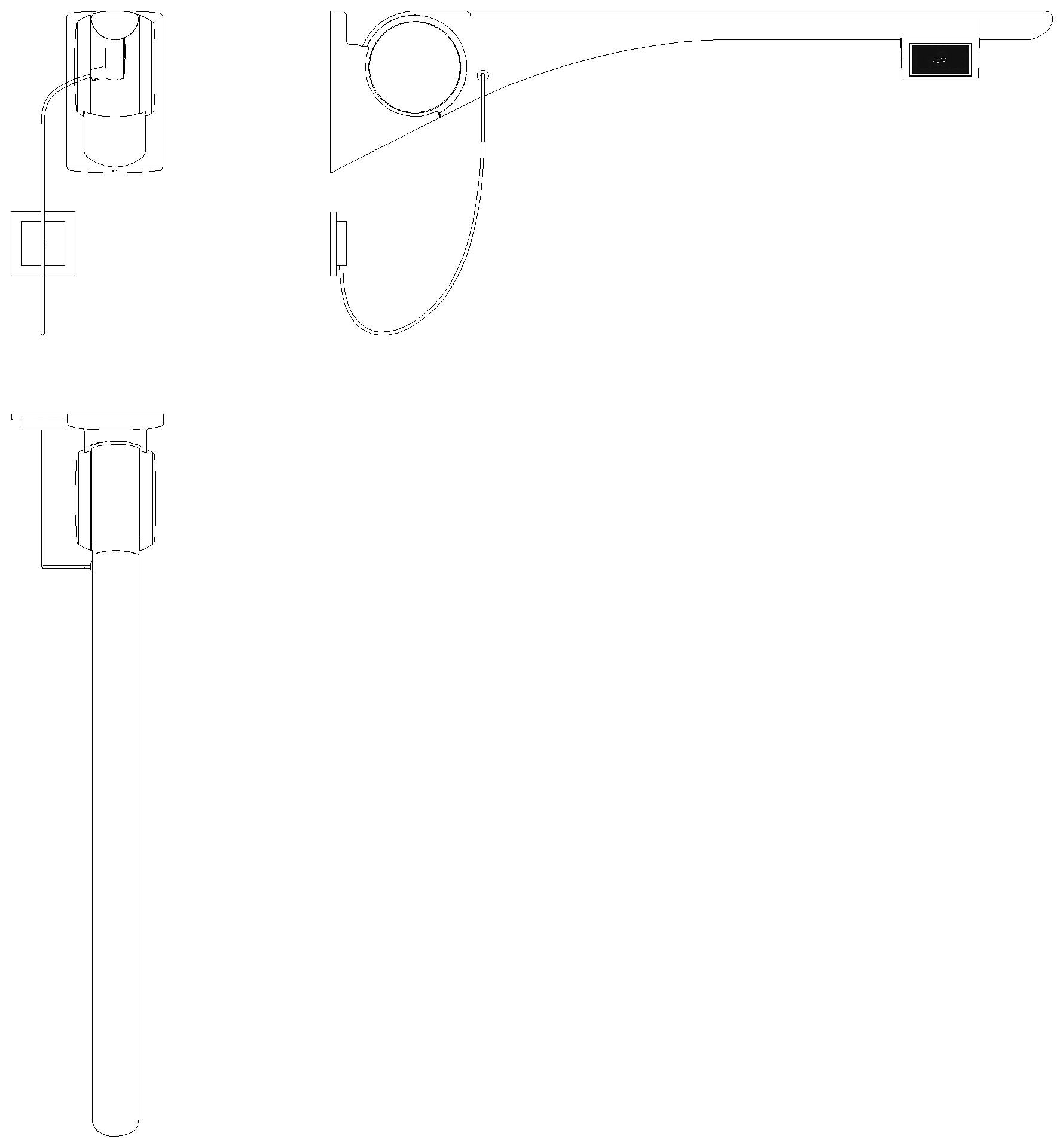 HEWI Stützklappgriff Basic,900 mm,links Spülausl.(E-Ausf.) weiß hgl-wem