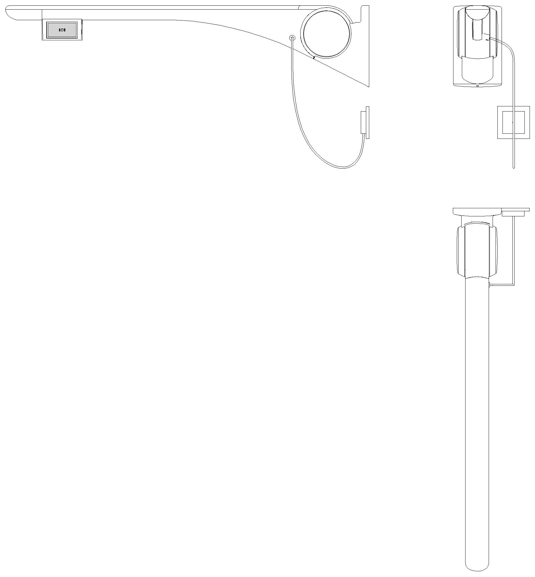 HEWI Stützklappgriff Basic,900 mm,rechts Funktaste(E-Ausf.) anthr hgl-atm