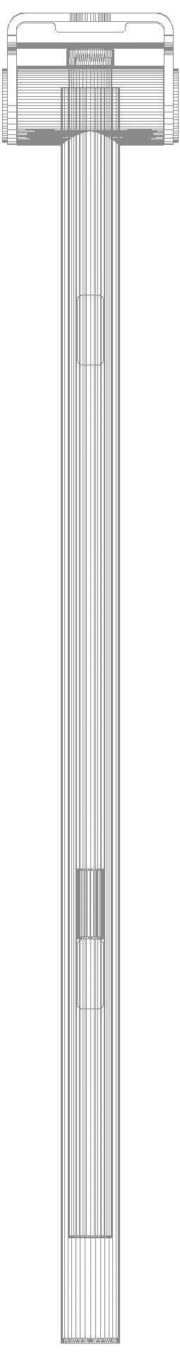 HEWI SK-Griff Duo (A), re, 750, WC-Spül (Funk), plvb dgrau tma