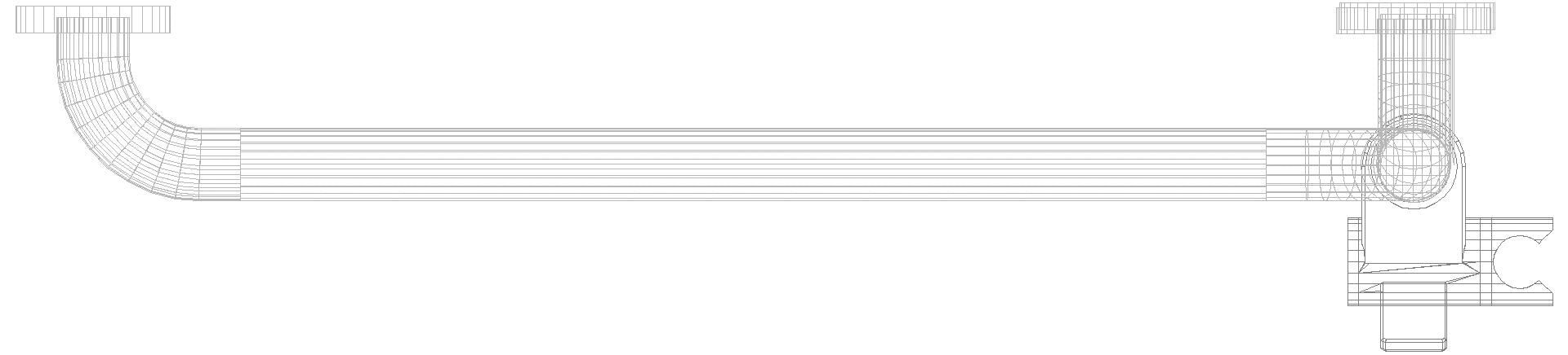 HEWI Winkelgriff m.Br.H.Stg.Ser 805, li, d:33mm, AM1:1100, W1:600 reinweiß