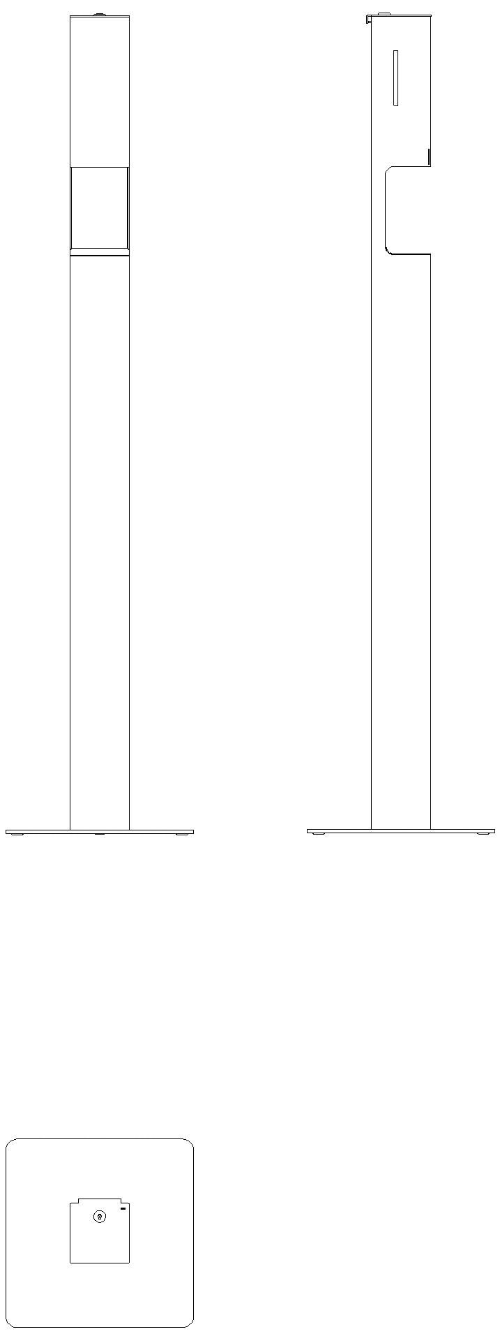 HEWI Desinfektionsspender Säule integr. sensorgst., Edst.