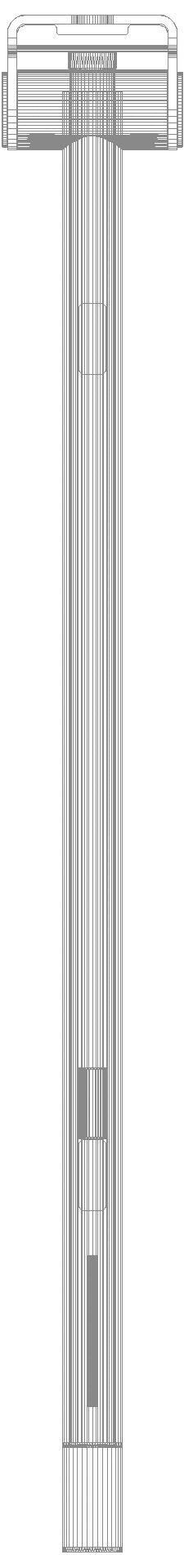 HEWI SK-Griff Duo (A), li, PRH, 850, WC-Spül(Funk), PVD schwarzchr glzd