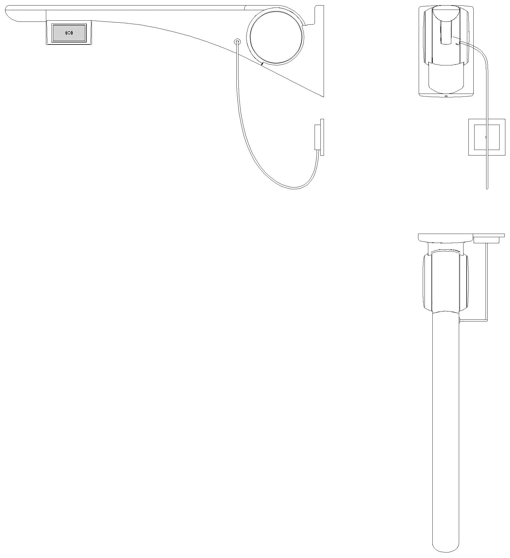 HEWI Stützklappgriff Basic,700 mm,rechts Funktaste(E-Ausf.) weiß hgl-atm