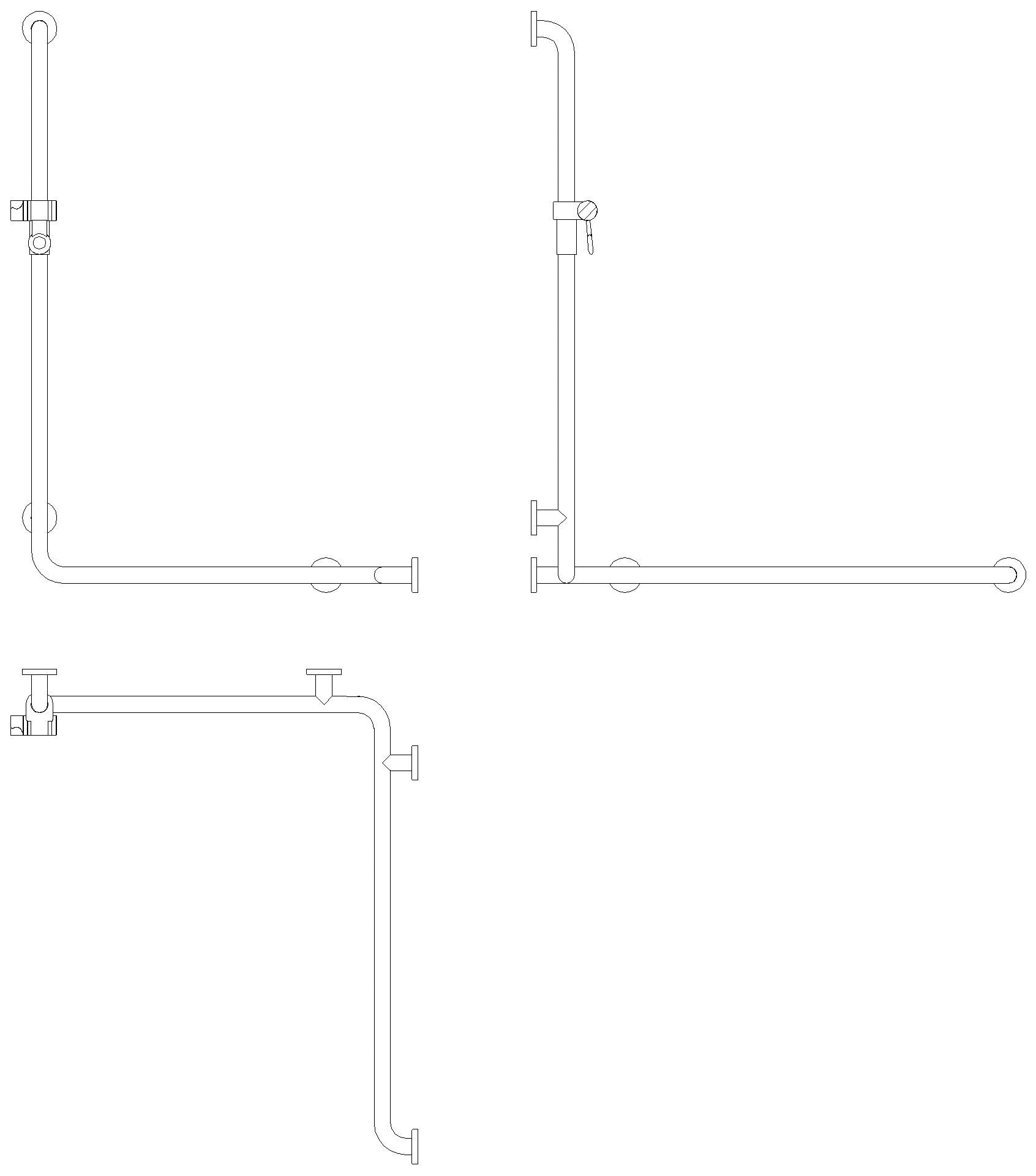 HEWI DUHA m.Br.H.St., AM1:1100,W1:762, W2:962,Metall-Kern signalweiß