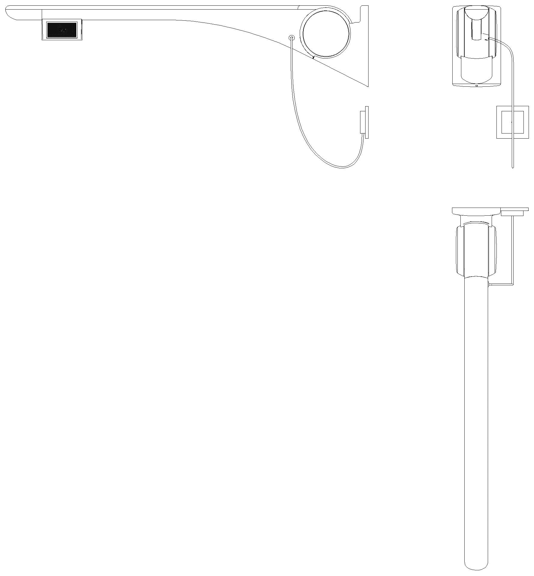 HEWI Stützklappgriff Basic,900 mm,rechts Spülausl.(E-Ausf.) anthr hgl-atm