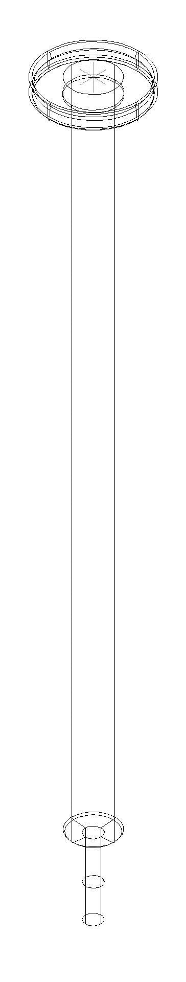 HEWI Deckenabhängung Ser 801, matt, d:33, AM:500mm lichtgrau