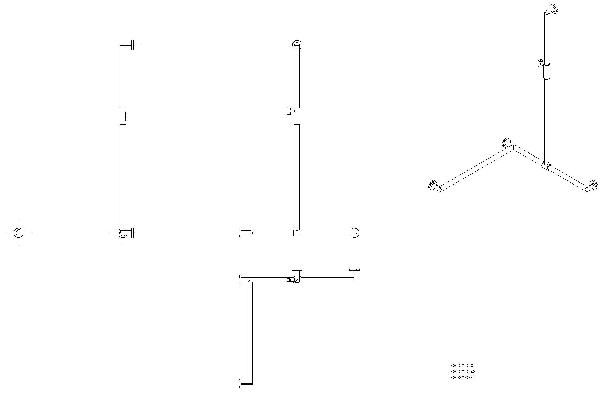 HEWI DUHA, d:32,li, A1:1250, W1/W2:765, plvb, Br.H.mag. schw tiefmatt