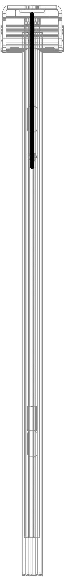 HEWI SK-Griff Duo (A), li, 900, WC-Spül (E-Ausf.),PVD messing gebü.