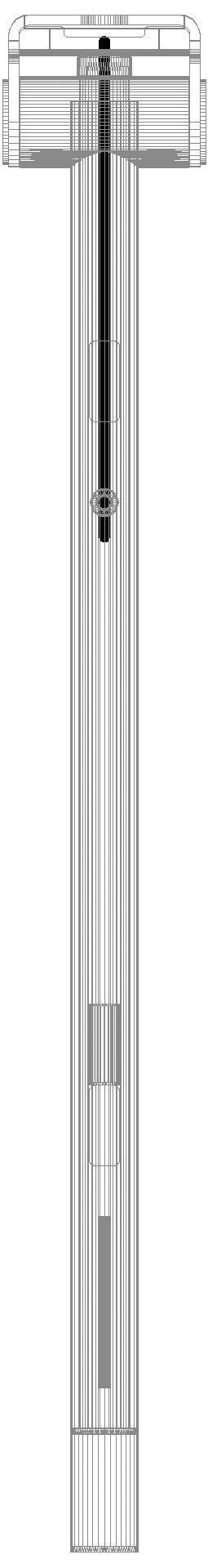 HEWI SK-Griff Duo (A),re,PRH,750,WC- Spül(E-Ausf.),PVD schwarzchr glzd
