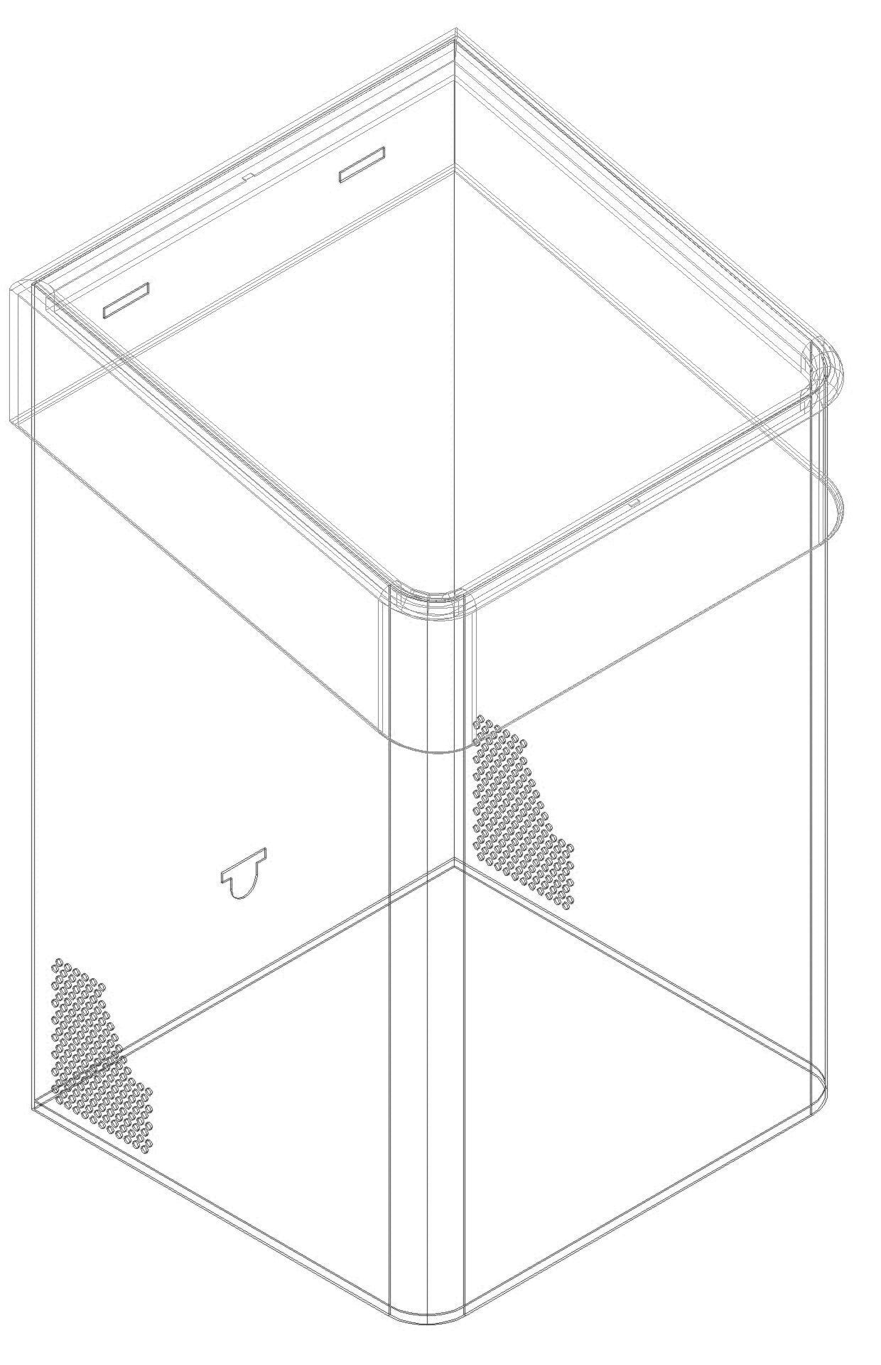 HEWI Papierhandtuchkorb Ser 477, matt, Lochblech weiß anthrazgr