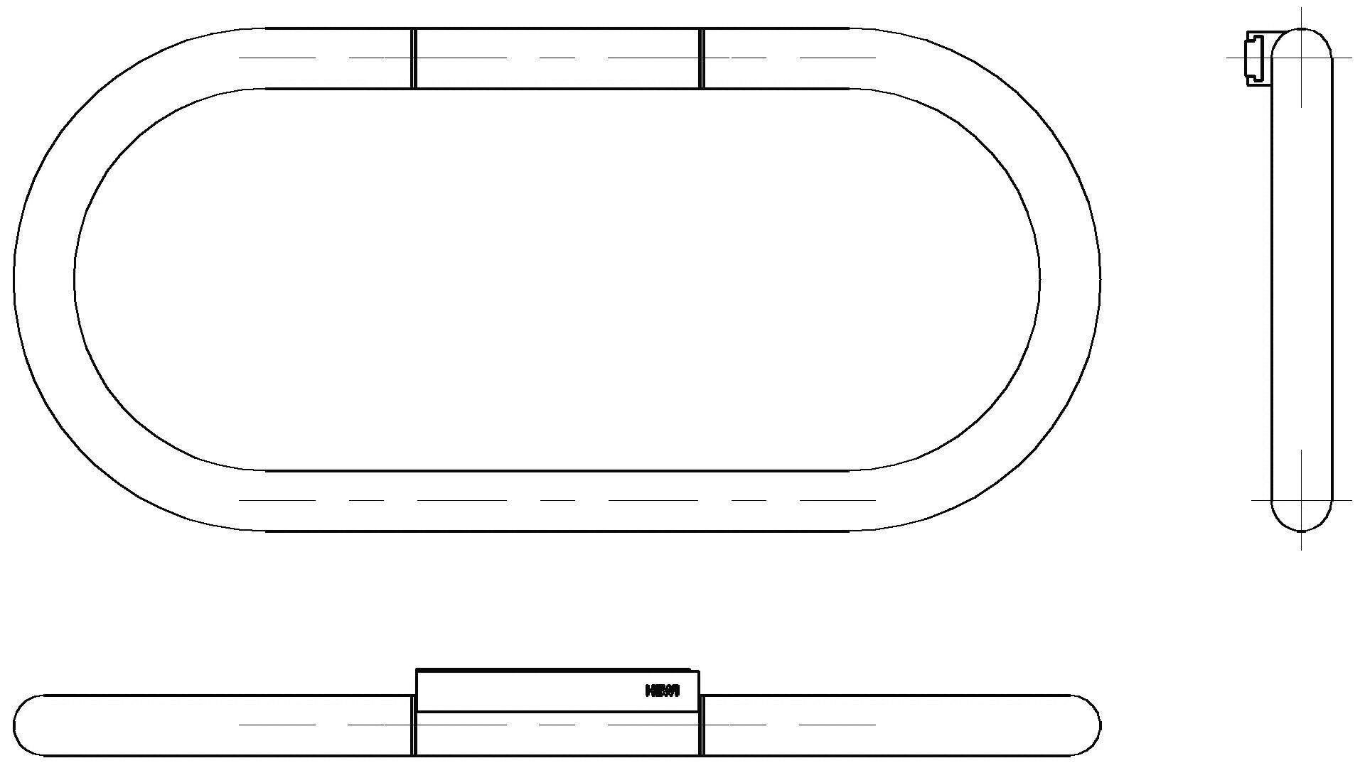 HEWI Handtuchring Ser 480, schwenkb., plvb weiß tiefmatt