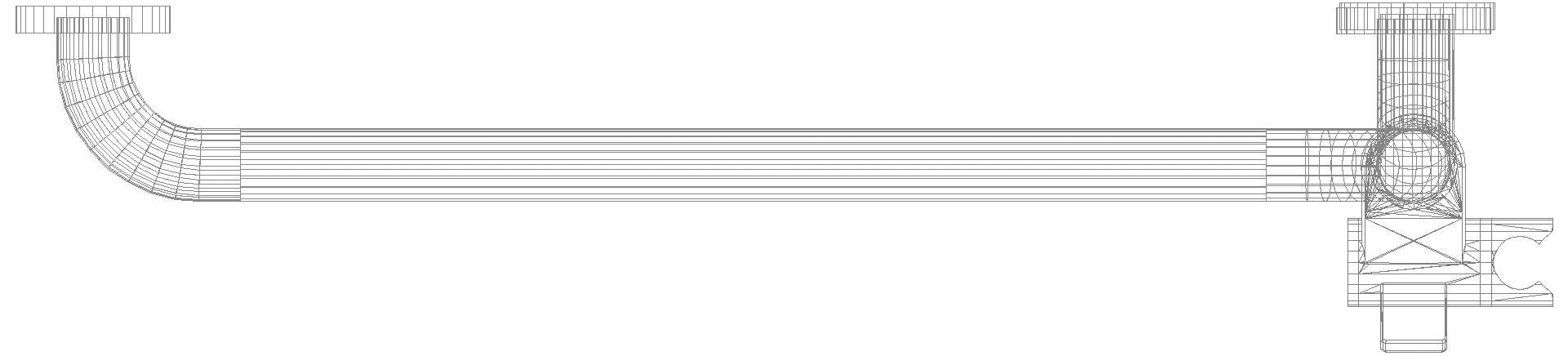HEWI Winkelgriff m.Br.H.Stg.Ser 805, li, d:33mm, AM1:1250, W1:600 reinweiß