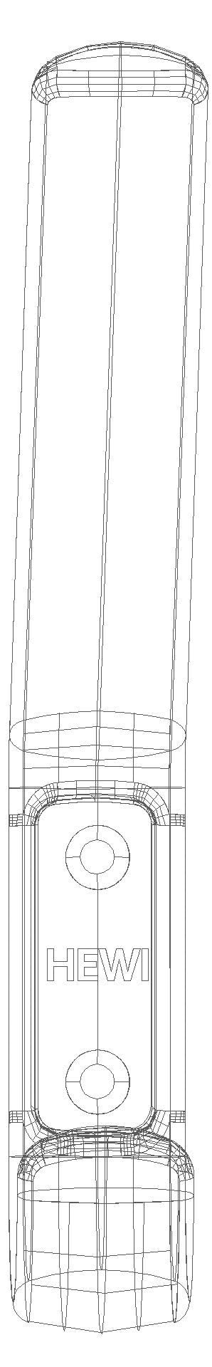 HEWI Garderobenhaken Ser 477, H:165mm, mit Distanzstück felsgrau