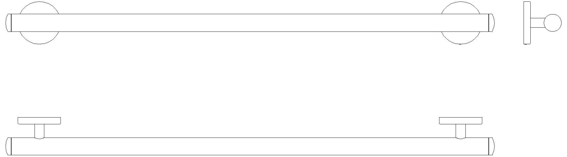 HEWI Haltegriff (USA) System 800K Länge 36 inch reinweiß