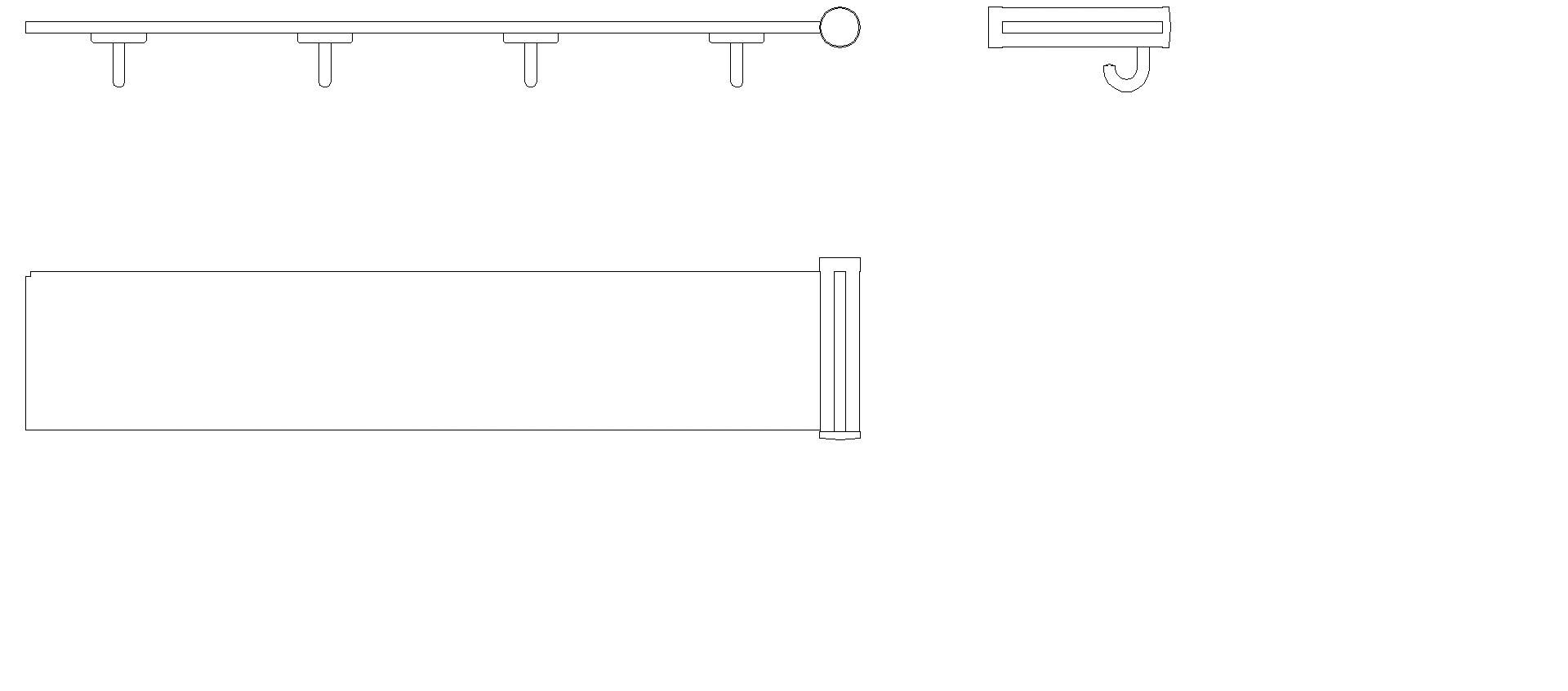 HEWI Erweiterungsset Ablage mit Handtuchhaken,4 Plätze reinweiß