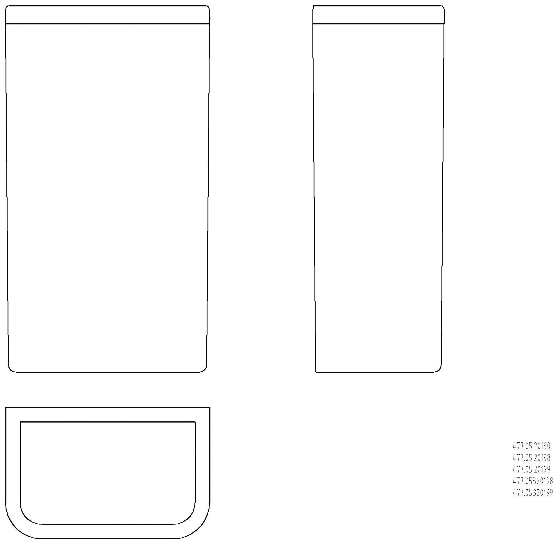 HEWI Papierabfallbehälter 25 l EM Korpus Fb 98, Rahmen matt anthrazgr