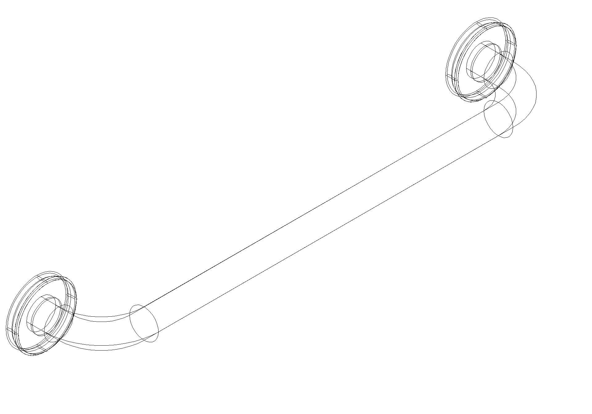 HEWI Haltegriff Ser 801 d:33, AM:500mm, BM211.2 sand