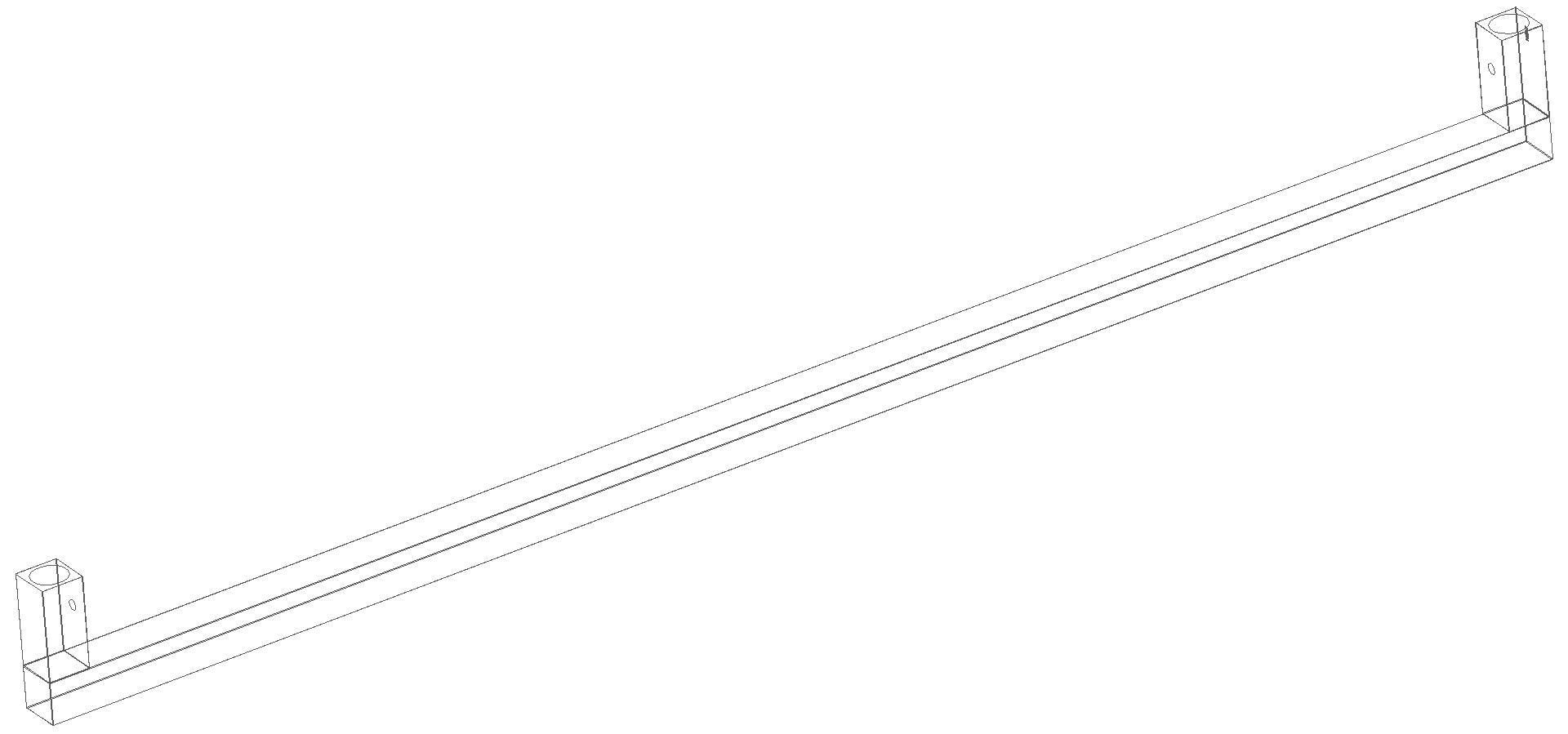 HEWI Badetuchhalter Sys 100, chrom, AM:900mm, T:79mm